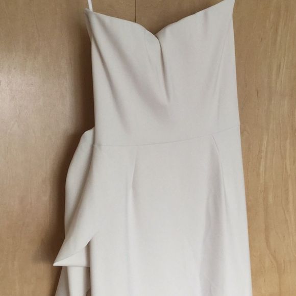 Chiara Boni Strapless Bustier Side-Drape LongDress - Picture 6 of 11